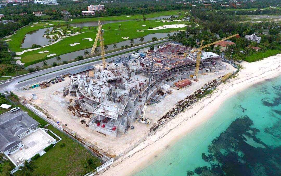 Bahamas Real Estate Development under construction on Cable Beach
