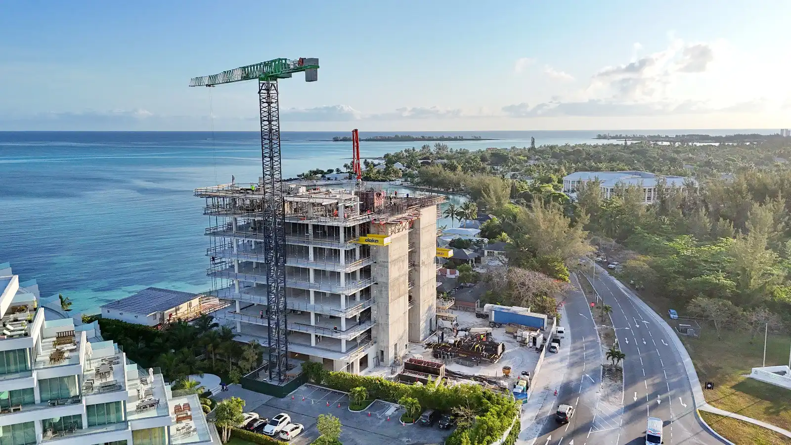 Birds Eye view of construction